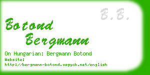 botond bergmann business card